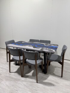Стол кухонный обеденный прямоугольный дизайнерский лофт THETABLE RU 120х80 4.17/1.1