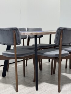 Стол кухонный обеденный прямоугольный дизайнерский лофт THETABLE RU 160х80 4.12/4.1