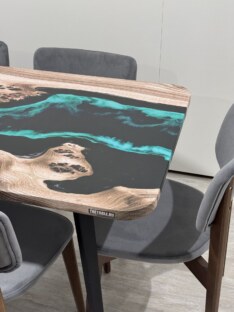 Стол кухонный обеденный прямоугольный дизайнерский лофт THETABLE RU 140х80 4.13/6.1