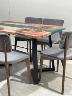 Стол кухонный обеденный прямоугольный дизайнерский лофт THETABLE RU 140х80 3.14/1.1