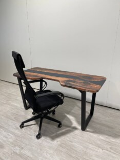 Стол компьютерный с вырезом дизайнерский лофт THETABLE 160х70 3.26/2.1