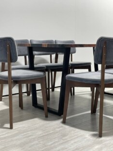 Стол кухонный обеденный прямоугольный дизайнерский лофт THETABLE RU 160х80 3.1/2.1