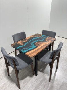 Стол кухонный обеденный прямоугольный дизайнерский лофт THETABLE 102х69 4.5/11.1