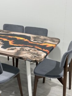 Стол кухонный обеденный прямоугольный дизайнерский лофт THETABLE RU 120х80 4.15/6.2