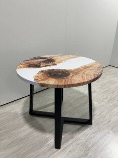 Стол кухонный обеденный круглый дизайнерский лофт THETABLE RU 100х32 3.18/1.1