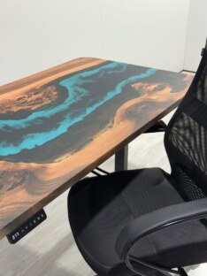 Стол компьютерный с подъемным механизмом дизайнерский лофт THETABLE RU 140х80 4.5/14.1