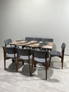 Стол кухонный обеденный прямоугольный дизайнерский лофт THETABLE RU 140х80 2.71/4.1