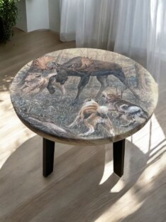 Стол журнальный круглый дизайнерский лофт THETABLE 70х48 13.1/5.1