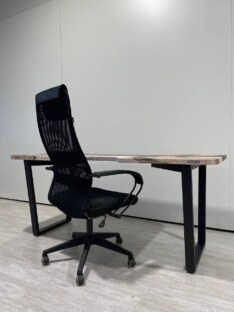 Стол компьютерный с вырезом дизайнерский лофт THETABLE RU 180х80 3.19/2.1