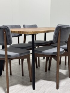 Стол кухонный обеденный прямоугольный дизайнерский лофт THETABLE RU 120х80 8.14/4.1