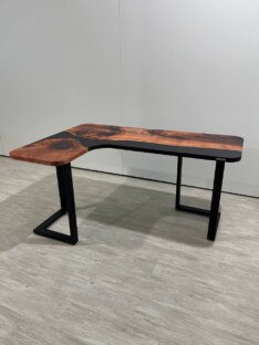 Стол письменный угловой дизайнерский лофт THETABLE RU 160х110 3.8/3.1