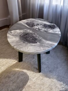 Стол журнальный круглый дизайнерский лофт THETABLE RU 60 см 3.27/5.1