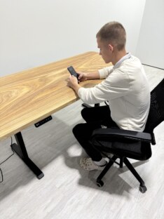 Стол компьютерный с подъемным механизмом дизайнерский лофт THETABLE RU 180х80 8.13/14.1