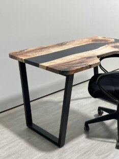 Стол компьютерный с вырезом дизайнерский лофт THETABLE RU 160х80 3.25/2.1