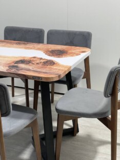 Стол кухонный обеденный прямоугольный дизайнерский лофт THETABLE 120х80 3.46/1.1