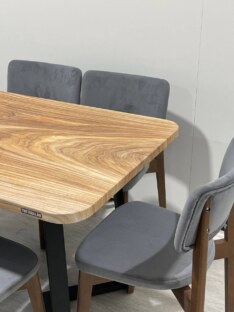Стол кухонный обеденный прямоугольный дизайнерский лофт THETABLE RU 140х80 8.13/1.1