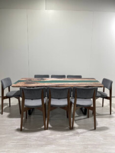 Стол кухонный обеденный прямоугольный дизайнерский лофт THETABLE RU 250х100 3.38/2.1 Стол кухонный обеденный прямоугольный дизайнерский лофт THETABLE RU 250х100 3.38/2.1