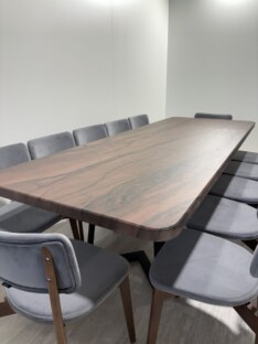 Стол кухонный обеденный прямоугольный дизайнерский лофт THETABLE RU 250х100 6.4/1.1