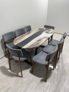 Стол кухонный обеденный овальный дизайнерский лофт THETABLE 180х80 3.30/2.1