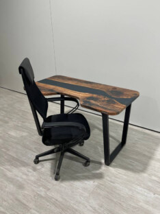 Стол компьютерный с вырезом дизайнерский лофт THETABLE RU 140х70 3.26/2.1 Стол компьютерный с вырезом дизайнерский лофт THETABLE RU 140х70 3.26/2.1