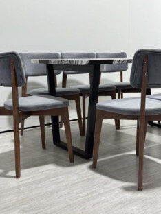 Стол кухонный обеденный прямоугольный дизайнерский лофт THETABLE RU 200х90 2.72/2.1