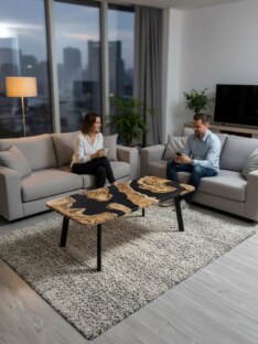 Стол журнальный дизайнерский лофт THETABLE RU 120х80 2.73/5.1