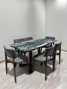 Стол кухонный обеденный прямоугольный дизайнерский лофт THETABLE RU 120х80 4.18/3.1