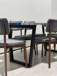 Стол кухонный обеденный прямоугольный дизайнерский лофт THETABLE RU 150х80 4.17/2.1