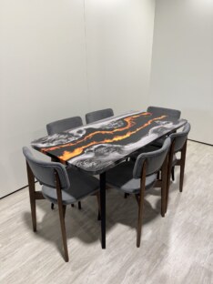 Стол кухонный обеденный прямоугольный дизайнерский лофт THETABLE RU 140х80 4.20/6.1