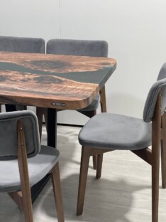 Стол кухонный обеденный прямоугольный дизайнерский лофт THETABLE 220х90 3.47/2.1