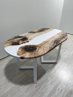Стол кухонный обеденный овальный дизайнерский лофт THETABLE RU 160х80 3.22/3.2 Стол кухонный обеденный овальный дизайнерский лофт THETABLE RU 160х80 3.22/3.2