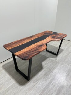 Стол компьютерный с вырезом дизайнерский лофт THETABLE 140х80 3.8/2.1