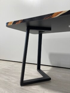 Стол кухонный обеденный прямоугольный дизайнерский лофт THETABLE RU 120х80 2.7/1.1
