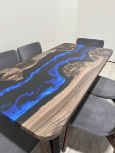 Стол кухонный обеденный прямоугольный дизайнерский лофт THETABLE RU 200х90 4.8/1.1