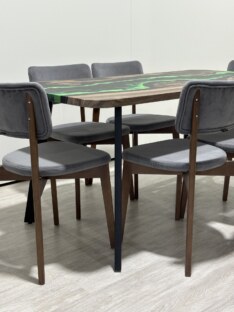 Стол кухонный обеденный прямоугольный дизайнерский лофт THETABLE RU 160х80 4.10/4.1