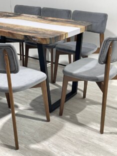 Стол кухонный обеденный прямоугольный дизайнерский лофт THETABLE RU 160х80 3.39/2.1