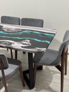 Стол кухонный обеденный прямоугольный дизайнерский лофт THETABLE RU 120х80 4.18/3.1