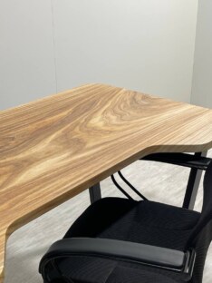 Стол компьютерный с вырезом дизайнерский лофт THETABLE RU 200х90 8.13/2.1 Стол компьютерный с вырезом дизайнерский лофт THETABLE RU 200х90 8.13/2.1
