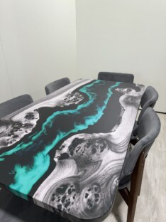 Стол кухонный обеденный прямоугольный дизайнерский лофт THETABLE RU 120х80 4.18/6.2