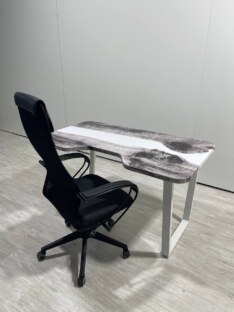 Стол компьютерный с вырезом дизайнерский лофт THETABLE 140х80 3.23/2.2