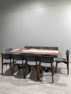 Стол кухонный обеденный прямоугольный дизайнерский лофт THETABLE RU 220х90 3.18/1.1