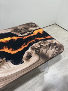 Стол журнальный прямоугольный дизайнерский лофт THETABLE RU 120х80 4.15/5.2