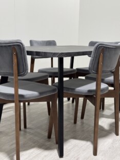 Стол кухонный обеденный прямоугольный дизайнерский лофт THETABLE RU 120х80 8.11/4.1