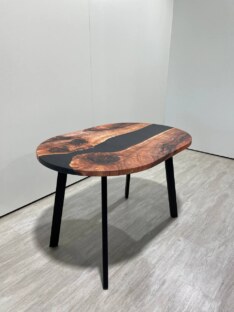 Стол кухонный обеденный овальный дизайнерский лофт THETABLE 120х80 3.8/4.1