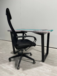 Стол компьютерный с вырезом дизайнерский лофт THETABLE RU 120х80 3.43/2.1