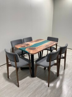 Стол кухонный обеденный прямоугольный дизайнерский лофт THETABLE RU 120х80 3.14/1.1