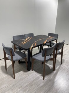 Стол кухонный обеденный прямоугольный дизайнерский лофт THETABLE RU 140х80 2.7/1.1