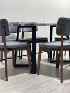 Стол кухонный обеденный прямоугольный дизайнерский лофт THETABLE RU 140х80 3.21/1.1