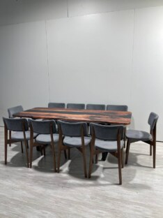 Стол кухонный обеденный прямоугольный дизайнерский лофт THETABLE RU 220х90 3.1/2.1