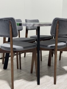 Стол кухонный обеденный прямоугольный дизайнерский лофт THETABLE RU 140х80 4.19/4.1